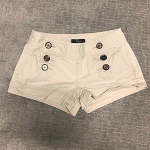 Express Khaki shorts with buttons
